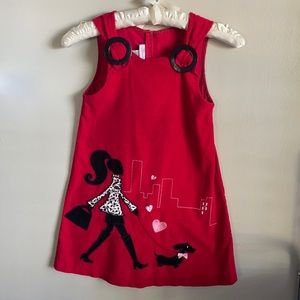 💥Girls Red corduroy dress size 5 years